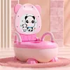 Seat Covers Training Toilet Seat Comfortable Backrest Cartoon Pots Portable Baby Pot For Children Potty Toilet Bedpan 230217