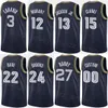 طباعة بيان المدينة لكرة السلة Luke Kennard Jersey 10 Ja Morant 12 Dillon Brooks 24 Desmond Bane 22 Jaren Jackson Jr 13 Steven Adams 4 John Konchar 46 Uniform Men Kids