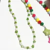Choker kolorowa gwiazda pentagram z koralikami naszyjniki dla kobiet słodkie słodkie urok trendu łańcuch obojczyka estetyka Y2K biżuteria prezent