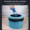 Folding Portable Toilet Commode Porta Potty Car Camping for Travel Bucket Seat Hiking Long trip282d