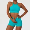 Active Sets Women Sexy Yoga Sportwear Set Female Workout Sports Beauty Back Bra High Waist Gym Shorts Quick Drying Tank Top Activewear Suit