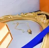 Högkvalitativ chokerhalsbandsdesigner Sier Gold Plated rostfritt stål brevhänge halsband för kvinnor bröllop smycken x201