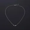 Choker Chokers Sterling Silver Sparkling ClaVicle Chain Halsband Collar för kvinnor Fina smycken Wedding Party Birthday Presentchokers Pear22