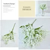 Decorative Flowers Artificial Lily Of The Valley Faux White Flower Wind Chime Orchid Wedding Bouquet Floral For Home Party Table Decoration