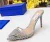 Top women's high heels leather bow stilettos women's lazy sandals sexy high heels diamond designer slippers size 35-40-41-42