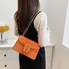 Double compartment fashionable small square bag new alligator pattern flap women's bag chain messenger one-shoulder trend backpack