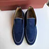 イタリアのデザイナーシューズLOROPIANA LP LEFU SHOSE WOMINS'S PIPINGSUEDE ONE FOT