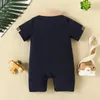 Baby Rompers Romper Summer Cotton Toddler Nyfödd jumpsuit Kort ärm ärm