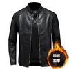 Men's Jackets Collection Leather Jacket Plus Velvet Men Winter Motorcycle Thickened Faux Coatlarge Size 5XL Man Coat 230217