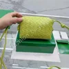 2023 Fashion Crochet Jodie Bags مصمم حقائب خضراء فاخرة 5A جودة حقيبة يد منسوجة محفظة امرأة حمل حقيبة كتف واحد حقائب يد صغيرة حبة