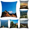 Pillow Great Wall Of China Pos Printed View Cover Case Chair Sofa Seat Decorative For Home Friend Kids Bedroom Gift /Decorati