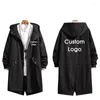 Men's Jackets 2023 Autumn And Spring Custom Logo Men Long Coat DIY Customize Picture Sweatshirt Fashion Overcoat Design Trench Jacket