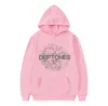 Mens Hoodies Sweatshirts Fashion Punk Metal Rock Band Deftones Hoodie Floral Burst Print Sweatshirt Men Women Vintage Casual Pullover Streetwear Couples 230216