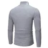 Camisetas masculinas de inverno quente meio de gola alta moda térmica térmica homens simulado pesco