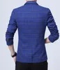 Men's Suits 2023 Classic Blazer Men Designer Slim Fit Korean Male Plaid Masculino Tweed Button Casual Mens Jacket