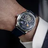 Летающие роскошные часы -наручные часы Haofa Tourbillon для мужчин Luminous Universe Межзвездные механические двойные весенние приводы Mens Watch