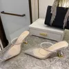 Dress Shoes 2022 Fashion Slides High Heels Shoes Women Pumps Sandals Female Casual Outside Ladies Sexy Party Luxury Rhinestones Mules L230216