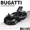 Voiture électrique / Rc 132 Bugatti Lavoiturenoire Black Dragon Supercar Toy Alliage Diecasts Véhicules Modèle S pour enfants 220318 Drop Delive Dhtug