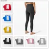 2024 novo designer lululemeni yoga outfits cor sólida calças femininas cintura alta esportes fiess leggings elásticos S-3XL vhf886