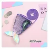 Purse Kids Purses Girls Love Mermaid Sequins Zipper Coin With Lanyard Beautif Fish Shape Tail Pouch Bag Mini Ss115 Drop Delivery Bab Dhkev