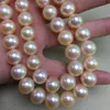 Chaînes Colliers de perles d'eau douce pour femmes forme ronde avec taille 11-12 mm bijoux de lustre parfait bricolage brins en vrac collierchaînes