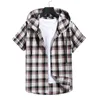 Мужские рубашки мужская рубашка для рубашки клетку повседневная свободная посадка на верхнюю улицу носить блузенные топы для весенней осени Сплошной геометрический праздник