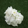 Flores decorativas 1pcs 20cm Mão de casamento segurando Bouquet Bride Damaid Decoração Supplies Simulation Creative adereços HS001