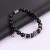 STRAND MANNEN sieraden natuursteen kralen Een grade tijger eye thai zilveren charmes wikkel verstelbare armband kralen strengen