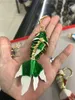 Porte-clés en gros 10 pièces chine pékin en vedette artisanat cloisonné poisson rouge pendentif ornement de noël