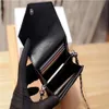 womens designer Card holders top quality leather women wallets Black organize sling bags Striped cell phone bags Hasp 17 5cm233D