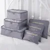 ダッフェルバッグ6pcs/set storage bag高品質のオックスフォードクロスms荷物オーガナイザーの旅行メッシュパッキングキューブオーガナイザー