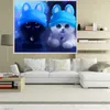 DIY 5D Partial Diamond Embroidery Black Cat And White Cat Round Diamond Painting Cross Stitch Kits Diamond Mosaic Home Decoration34572784