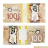 Nieuwigheid Games Prop Canada Spel Geld 100S Canadese Dollar Cad Bankbiljetten Papier Spelen Film Rekwisieten Drop Levering Speelgoed Geschenken Gag DhxhzVL2Y