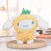 Nowy ananasowy puff niedźwiedzia Kuromi Plush Dolls San Big Ear Jade Dog Melody Net Red Plush Toy Girl Doll 3 Style Mix LT0020