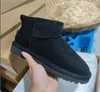 Designer Mini Platform Boot Woman Winter Ankle Australia Snow Boots Thick Bottom Real Leather Warm Fluffy Booties With Fur size 35-43 F885