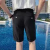 Men's Shorts 2022 Brand Clothing British Syle Summer Leisure for Men Business ShortsMale Slim Fit Pure Color Suit Shorts Plus Size 2936 Z0216