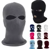 Kwaliteit gebreide 3 -gat gezicht masker ski masker balaclava hoed gezicht beanie cap sneeuw winter motorfiets helm hoed designer maskers