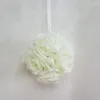 Flores decorativas Simulação romântica de 10 cm Bola de flor de rosa com pingente de cristal decoração de festa de casamento artificial