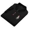Men's Polos 2023 Business Fashion Embroidered Polo Shirt Men's Short Sleeve T-Shirt Summer Product Lapel Solid Color Middle-Aged Youth