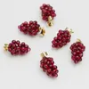 Decorative Figurines Natural Garnet Small Grape Pendant Crystal Stone Hand-woven Jewelry