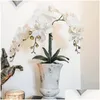 Decoratieve bloemen kransen zijden kunstmatige vlinder orc bloemboeket phalaenopsis nep huizendecoratie diy ambachten drop dhfrk