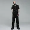 Men's Vests PUNKRAVE Gothic Asymmetric Punk Handsome Personality Hollow Sleeveless Waistcoat 230217