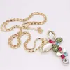 Vergoldete Kristall-Schmetterlings-Anhänger-lange Kleiderkette-Halskette Schmuck223e6776631