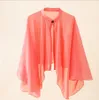 Mantelle per bikini da donna Costumi da bagno Cover Up Camicetta trasparente Scialle in chiffon casual Scialli trasparenti Avvolge Poncho Mantelle Apertura frontale Coprispalle Top Solido