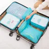 Duffel Bags 6pcs/Set opbergzak Hoogwaardige Oxford Doek MS Travel Mesh in bagage -organisator Pakkubus Organizer voor kleding