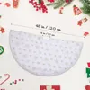 Christmas Decorations Tree Skirt Carpet Decor Collar Snowflake Skirts Ornament Mat White Round Holiday Ornaments