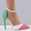 Dress Shoes 2023 Ladies Sexy High Heels Outside New In Sandals Fashion Luxury Rhinestones Pointed Toe Slides Party Female Shoes Women Pumps L230216