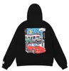 Sıcak SAT Erkek Hoodies Sweatshirts Hoodie Tasarımcı Galerileri Bölümleri Gary Boyalı Grafiti Kullanılmış Mektuplar Baskılı Gevşek Moda Erkekler ve Kadınlar Lulusup