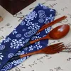 Masa Paspasları Japon Vintage Ahşap Yemek çubukları Kaşık Çatal Sofra Takımları 3 PCS Set Hediye Batı Ahşap Tatlı Meyve