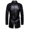 Мужские куртки кожа плюс размер локомотив дизайнерский пальто роскошное корейская модная уличная бренда средняя длина 230217